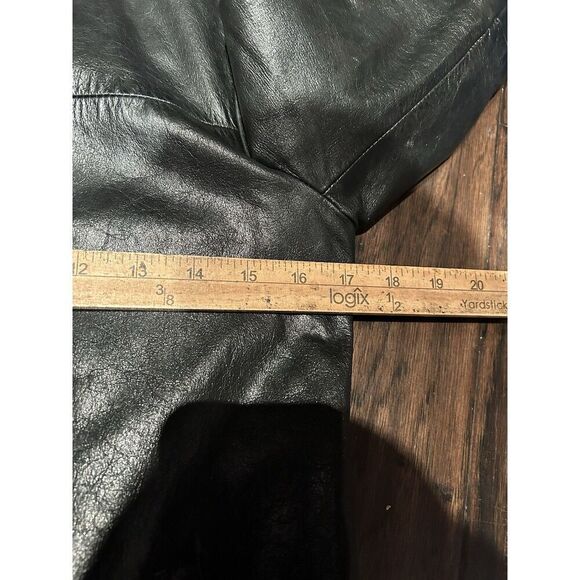 Diesel Womens Size Small Leather Jacket Black Full Zip Biker - Picture 7 of 8